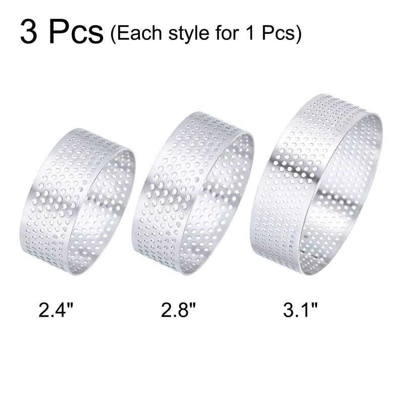 Stainless Steel Cake Rings Round Perforated Baking Cake Ring