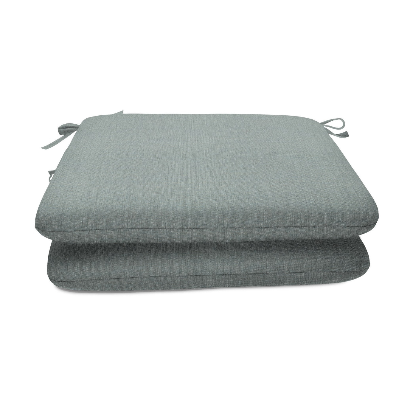 Contoured Chair Cushion - Gray, Size 18 in. x 18 in. x 3 in., Sunbrella | The Company Store