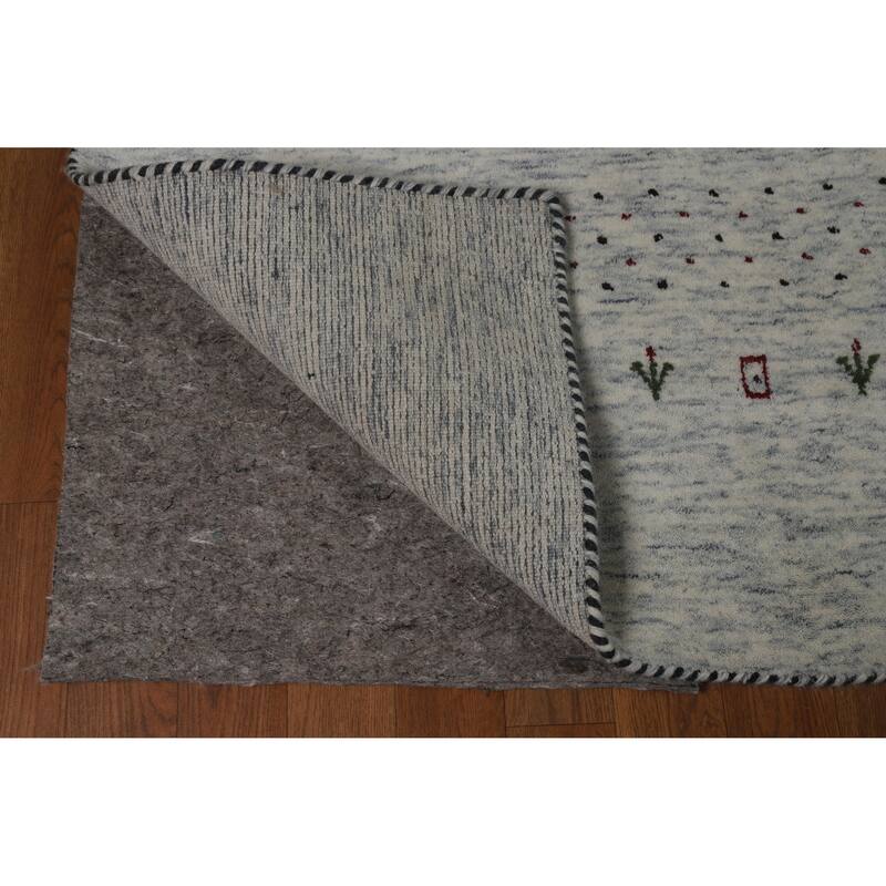 Hand Knotted Oriental 100% Wool Carpet Tribal Animal Pictorial Greys & Charcoal Gabbeh Area Rug - 10' 0'' X 8' 3''