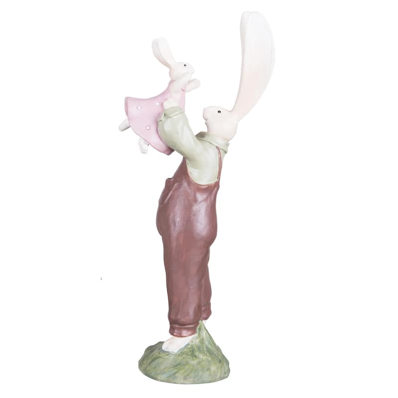 Mom And Dad With Family Bunny Figurine A/2