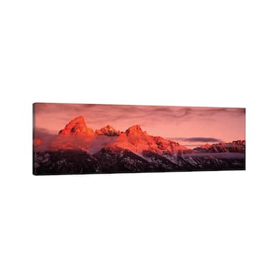 iCanvas "Sunrise, Teton Range, Grand Teton National Park, Wyoming, USA" by Panoramic Images Canvas Print