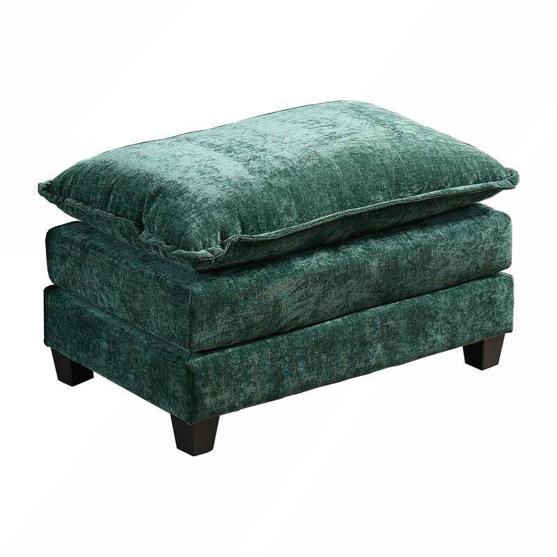 Modern Sectional Cloud Sofa Ottoman for Living Room and Bedroom - Green