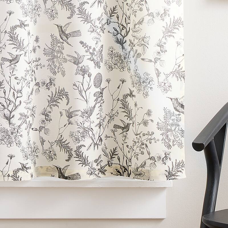 Curtainworks Hummingbird 3-piece Valance & Tier Pair Set