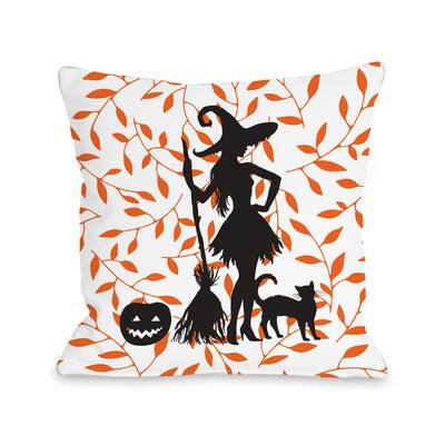 Happy Halloween witch - Throw Pillow
