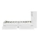 preview thumbnail 11 of 13, Twin Size Platform Bed Slat Support Storage Bed Frame with 2 Drawers, Slats, LED Headboard and Footboard - White