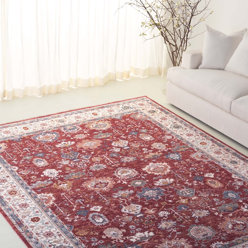 SAFAVIEH Lauren Ralph Lauren Lefka Rug - 10' x 13'2" - Red/Ivory Blue