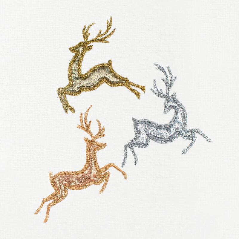 Authentic Hotel and Spa Christmas Leeping Deer 2PC Hand Towel Set