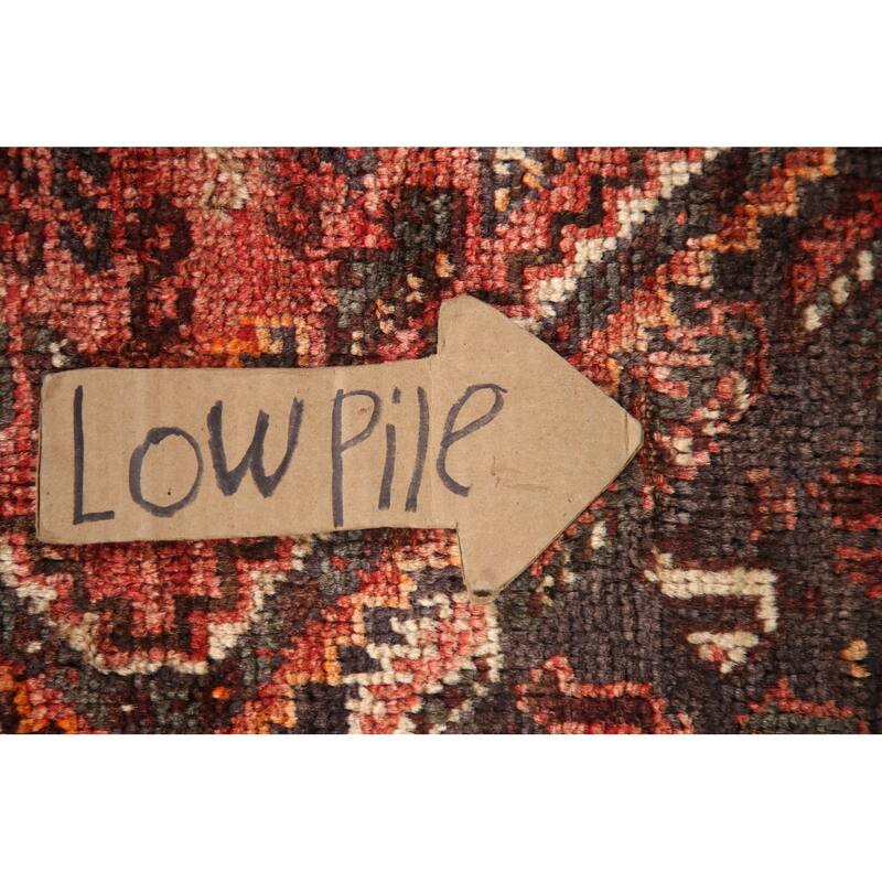 Hand Knotted Oriental 100% Wool Carpet Traditional Tribal Red Qashqai Area Rug - 6' 8'' X 4' 11''