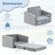preview thumbnail 3 of 9, Honeyjoy Toddler Fold out Couch Children’s Convertible Sofa to Lounger - See Details