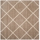 preview thumbnail 65 of 135, SAFAVIEH Hudson Shag Estella Diamond Trellis 2-inch Thick Rug 11' x 11' Square - Beige/Ivory