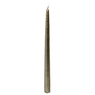 Metallic Silver Taper Candles (Set of 12)