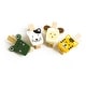 preview thumbnail 5 of 6, [Cute Animals-1] - Wooden Clips / Wooden Clamps / Mini Clips Green/White/Off-White