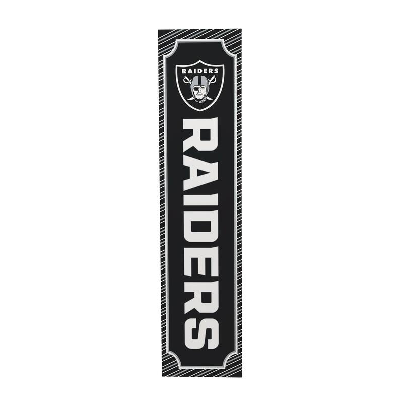 47" Double Sided Seasonal Porch Leaner, Las Vegas Raiders - 47" x 11.25"