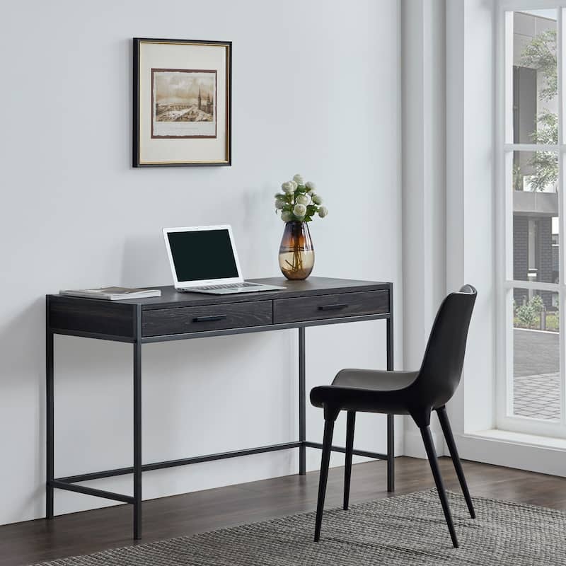 Caffoz Home Office 2-drawer Writing Desk - Dark Brown