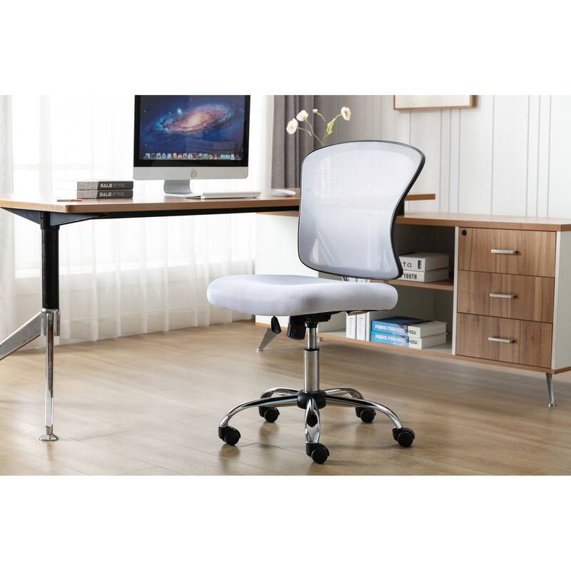 Porthos Home Cody Armless Office Chair, Mesh Back, Adjustable Height