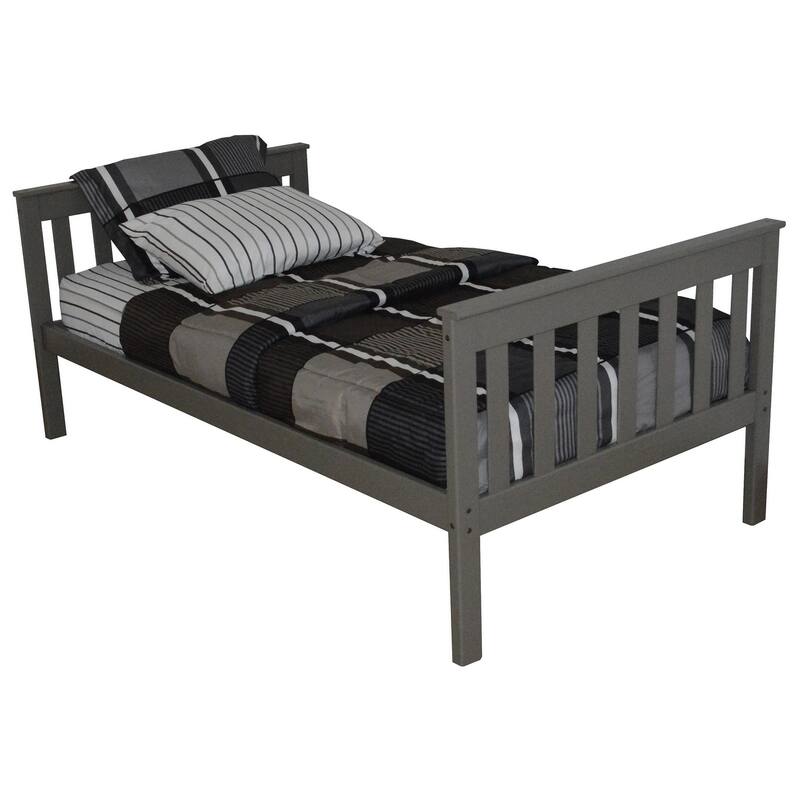 Pine Twin Mission Bed - Graphite