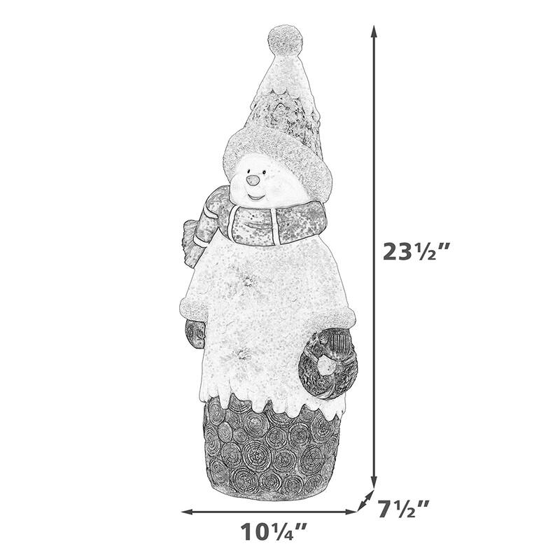 Christmas Snowman Resin Statue