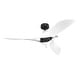 preview thumbnail 12 of 11, 54" White Propeller ABS 3-blade Modern Outdoor Ceiling Fan without Light