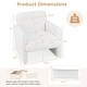 preview thumbnail 4 of 8, Costway 1/2 PCS Chenille Accent Chair with Removable Lumbar Pillow
