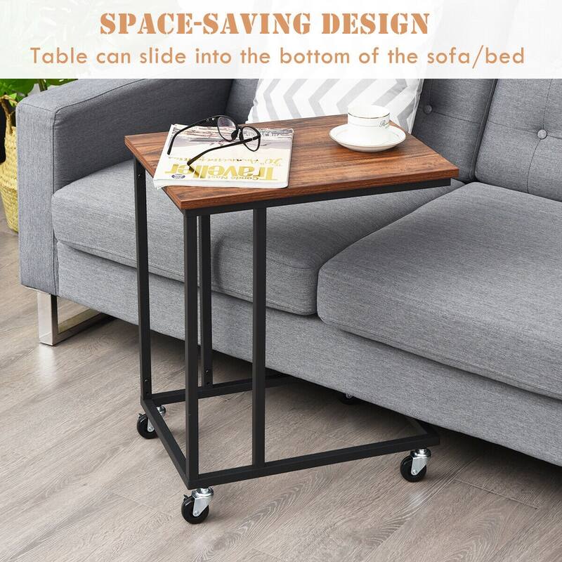 Gymax Laptop Holder Sofa Side End MobileTable Multiple Stand Desk - 20'' X 14'' X 24''