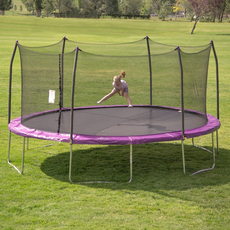 Skywalker Trampolines Purple 17-foot Oval Trampoline with Enclosure