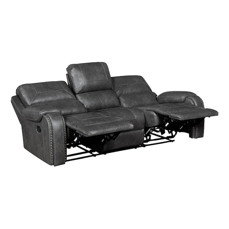 Ashton Faux Leather 3-Piece Manual Reclining Living Room Sofa Set