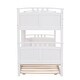 preview thumbnail 9 of 25, Twin Over Twin Pine Bunk Bed with Twin Size Trundle, Equipped with Stairs and Safety Barriers