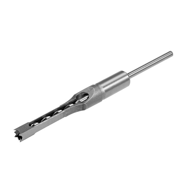Square Hole Drill Bit Wood 3/8" Hollow Chisel Mortiser Auger Spur Cutter Tool