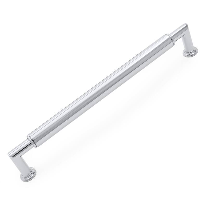RK International Cylinder 10 Inch Center to Center Handle Cabinet Pull - Polished Chrome