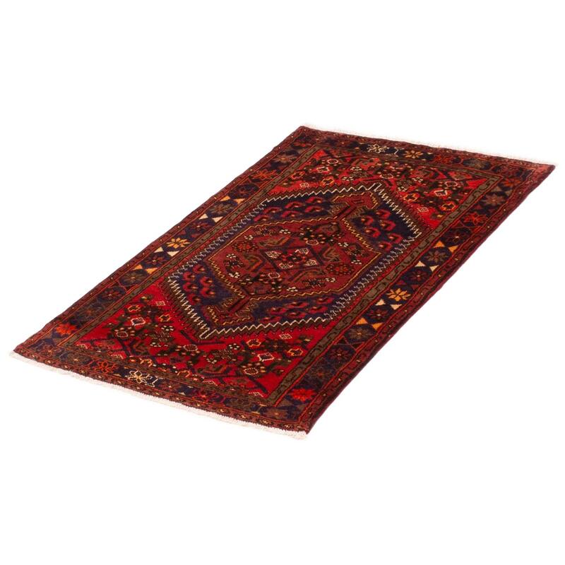 ECARPETGALLERY Hand-knotted Andelz Red Wool Rug - 3'2 x 4'10