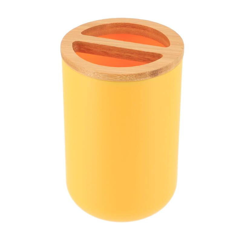 Yellow Padang Bathroom Accessory Set 7-Pieces Bamboo