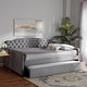 preview thumbnail 11 of 18, Silver Orchid Titus Contemporary Tufted Velvet Daybed with Trundle