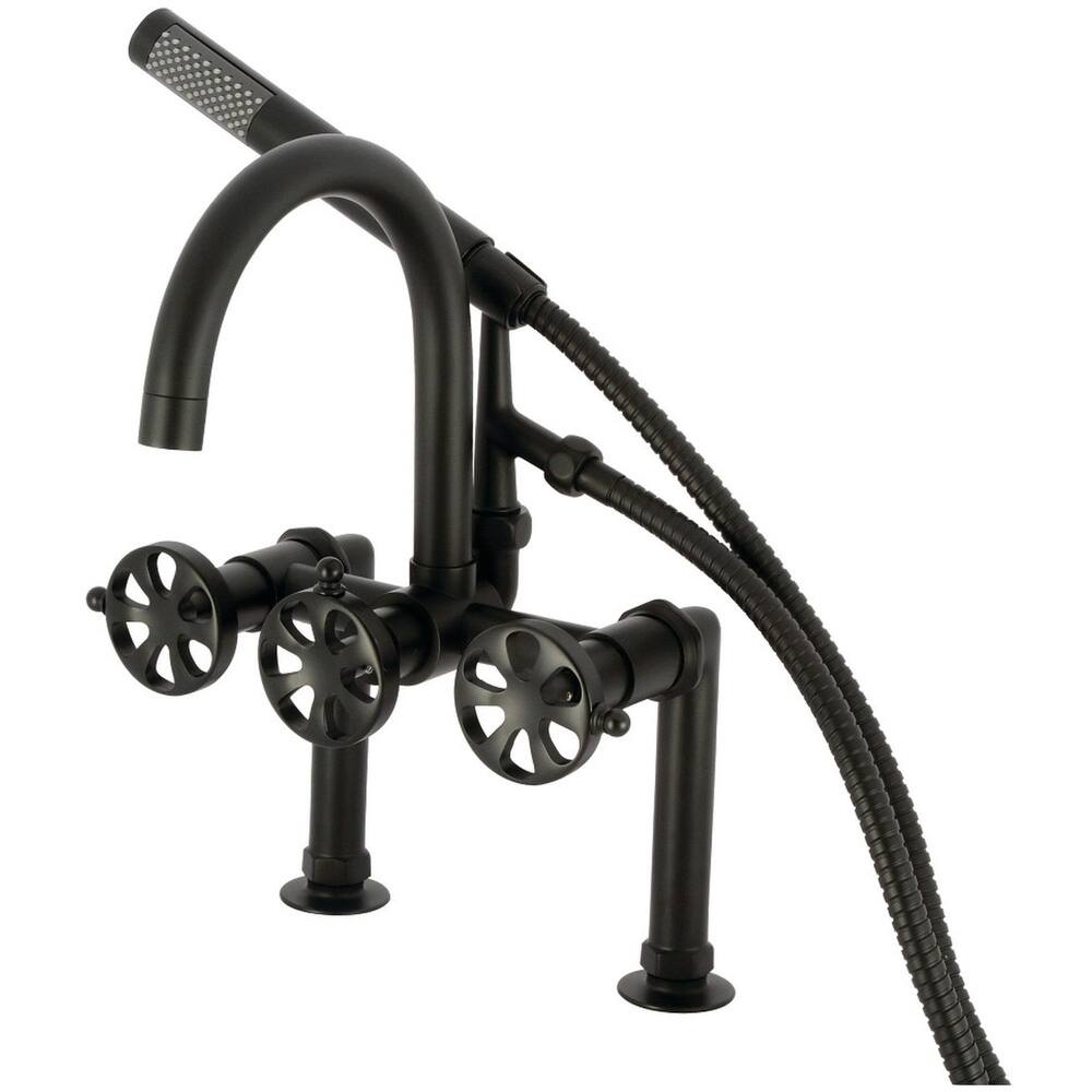 Kingston Brass AE810.RX Belknap Deck Mounted Tub Filler with Built-In