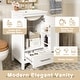 preview thumbnail 64 of 191, GDFStudio - Aurora Wood Bathroom Vanity Set with Ceramic Sink and Divided Drawers