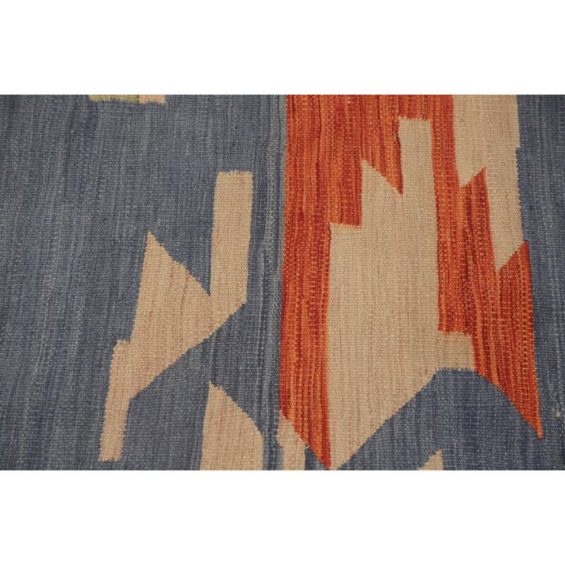Hand Woven Southwestern Wool Multi-Colored Geometric Area Rug - 13' 2'' X 9' 9''