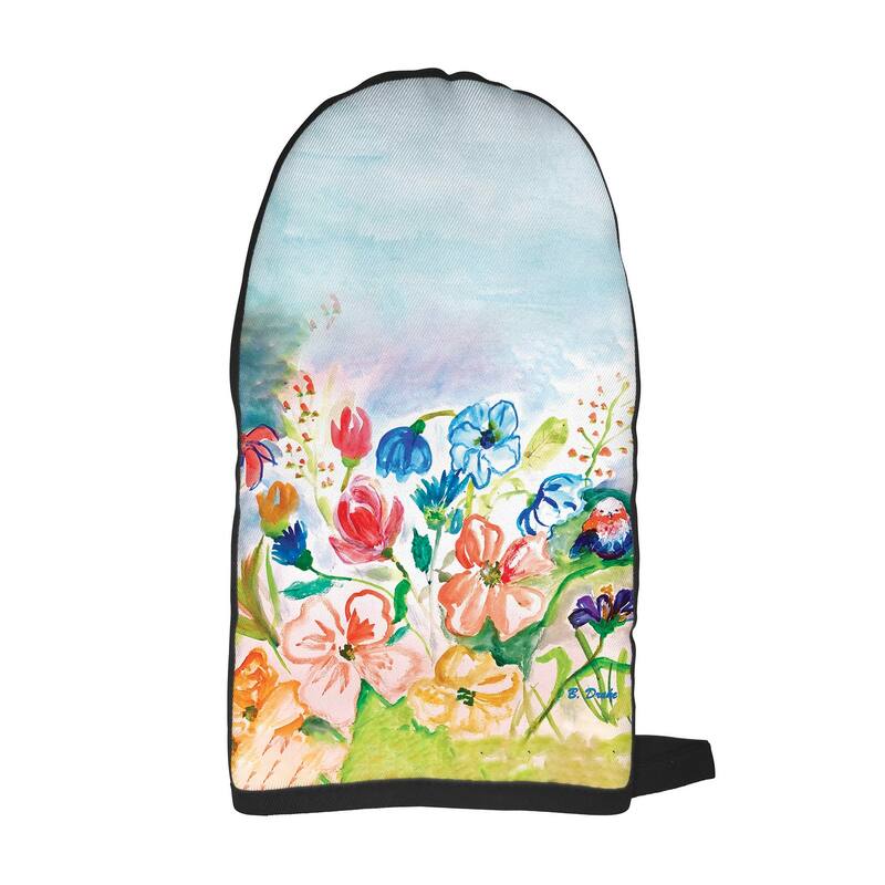 Colorful Flowers Oven Mitt - 9x9