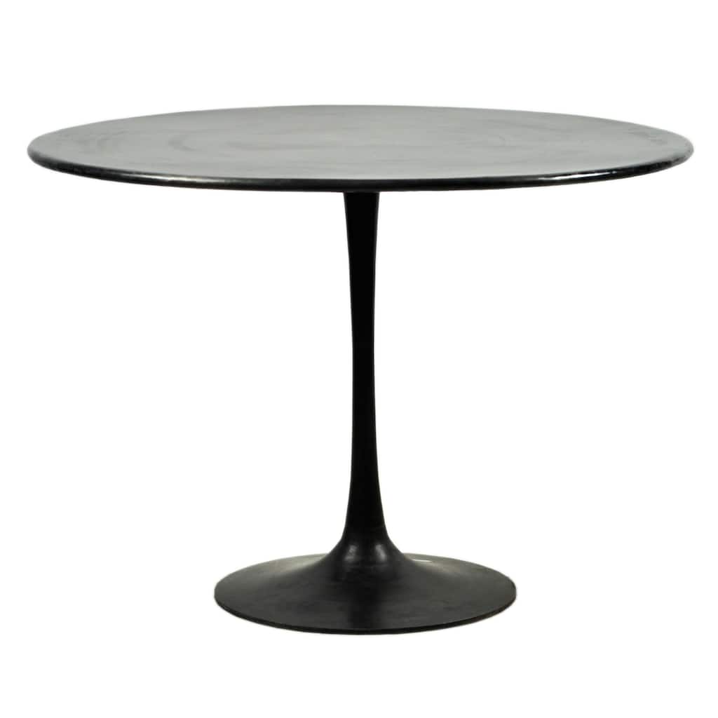 Bisca 30" Tall Round Metal Table, Black