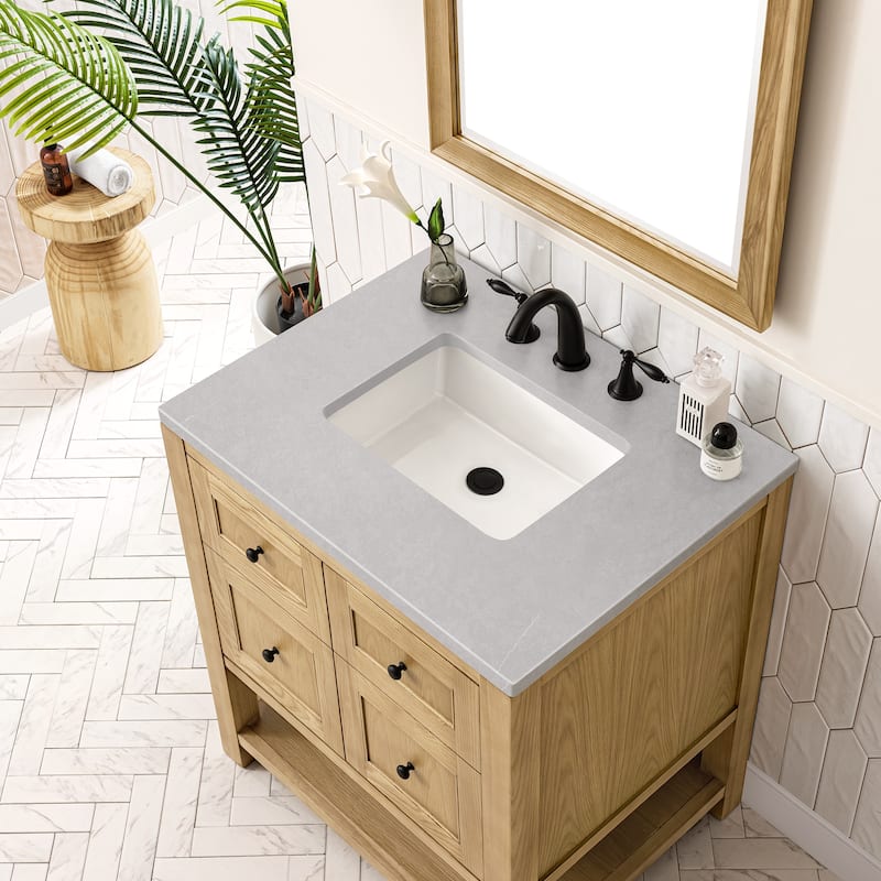 James Martin Vanities Breckenridge 30" Single Vanity, Light Natural Oak