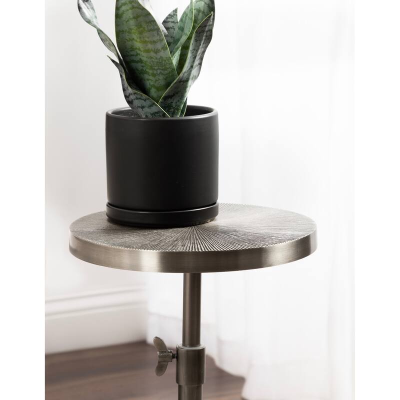 Kate and Laurel Engles Metal Table and Plant Stand