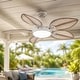 preview thumbnail 1 of 28, 52" Palm Leaf Tropical Ceiling Fan with Light and Remote,Indoor or Outdoor Ceiling Fan,for Farmhouse Living Room Patio