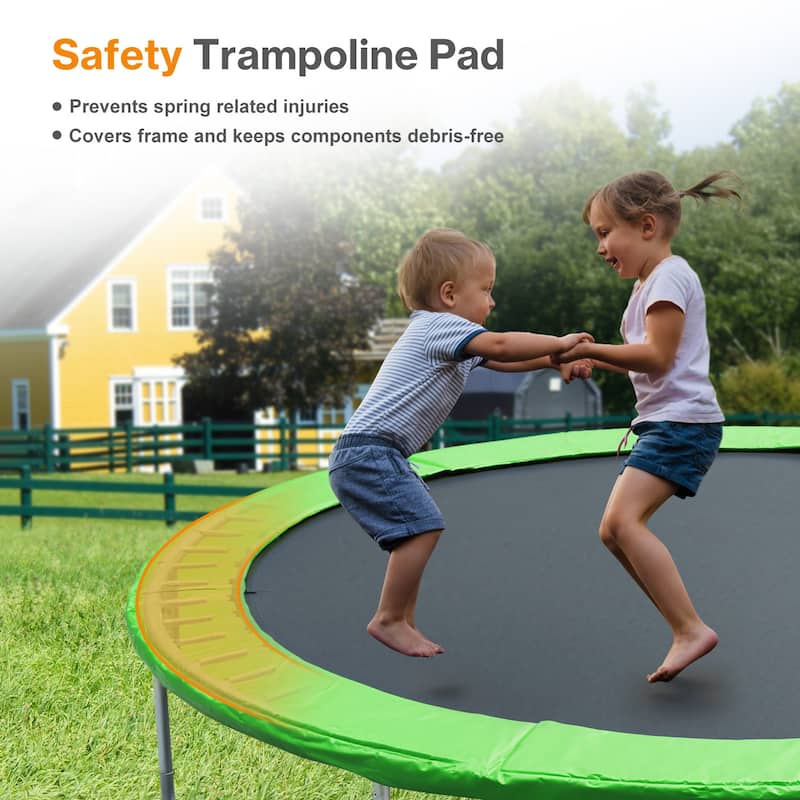 Aoodor Trampoline Safety Pad Replacement, 8FT 10FT 12FT 14FT 15FT Trampoline Spring Cover