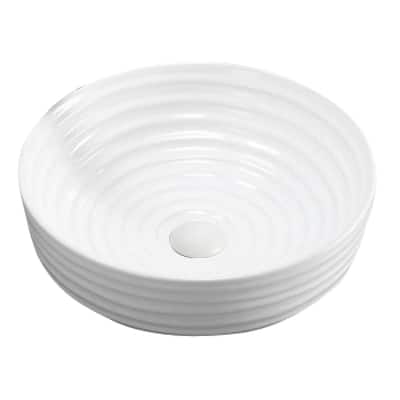 Karran Valera 16" Vitreous China Vessel Bathroom Sink in White