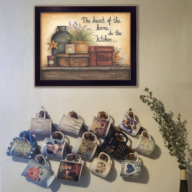 TrendyDecor4U Traditional "Heart of the Home" Framed Print Wall Art by Mary June
