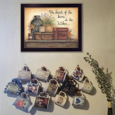 TrendyDecor4U Traditional "Heart of the Home" Framed Print Wall Art by Mary June