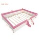 preview thumbnail 58 of 61, Roomfitters Twin/Full/ Queen Size Upholstered Daybed Frame with Fence and Stairs, Ideal for Bedrooms