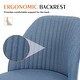 preview thumbnail 21 of 46, Armless Fabric Home Office Desk Chairs, Adjustable Height Swivel Task Vanity Chair, Task Chairs with Swivel Wheels - N/A