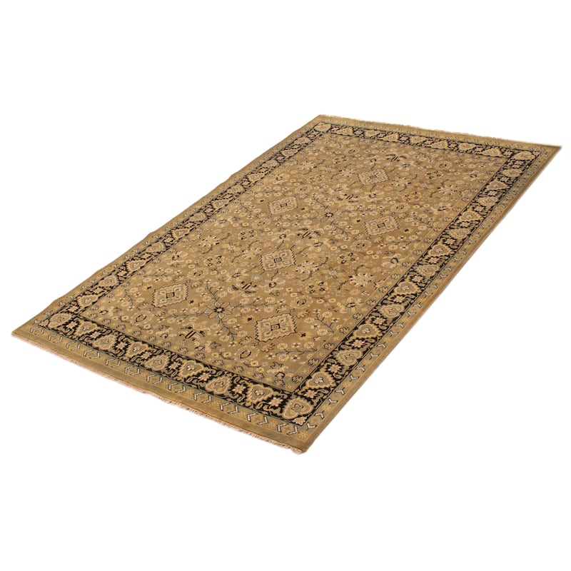 ECARPETGALLERY Hand-knotted Finest Agra Jaipur Olive Wool Rug - 5'10 x 8'10