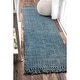 preview thumbnail 41 of 46, Brooklyn Rug Co Delilah Solid Chunky Jute Tassel Area Rug 2' 6" x 12' Runner - Blue