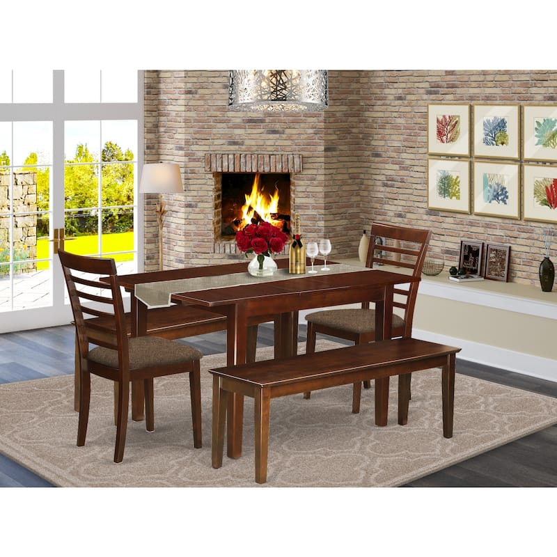 Kitchen Table Set with Chairs - Modern Dinette Table & Bench - Dining Room Furniture