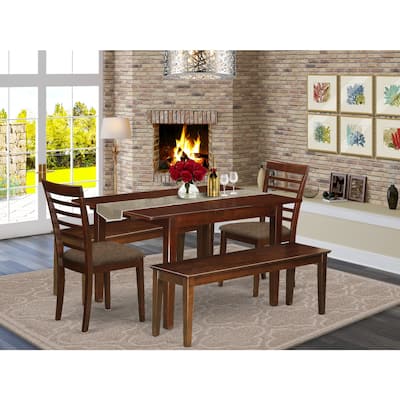 Kitchen Table Set with Chairs - Modern Dinette Table & Bench - Dining Room Furniture
